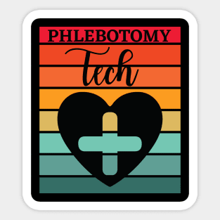 Retro Phlebotomy Tech Sticker